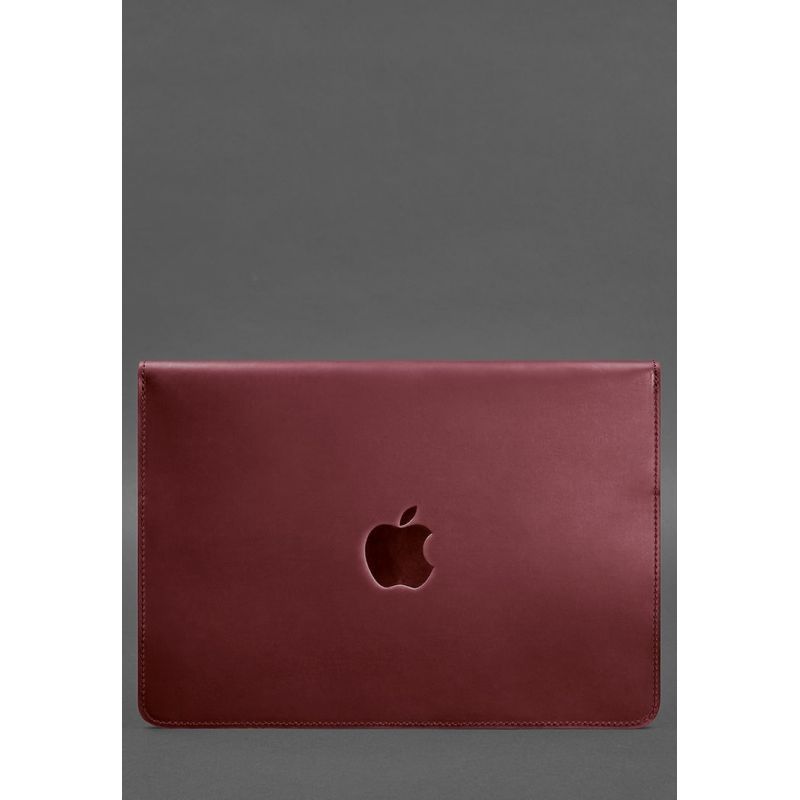 Кожаный чехол-конверт на магнитах для MacBook 16 дюйм Бордовый Crazy Horse BN-GC-12-vin-kr фото