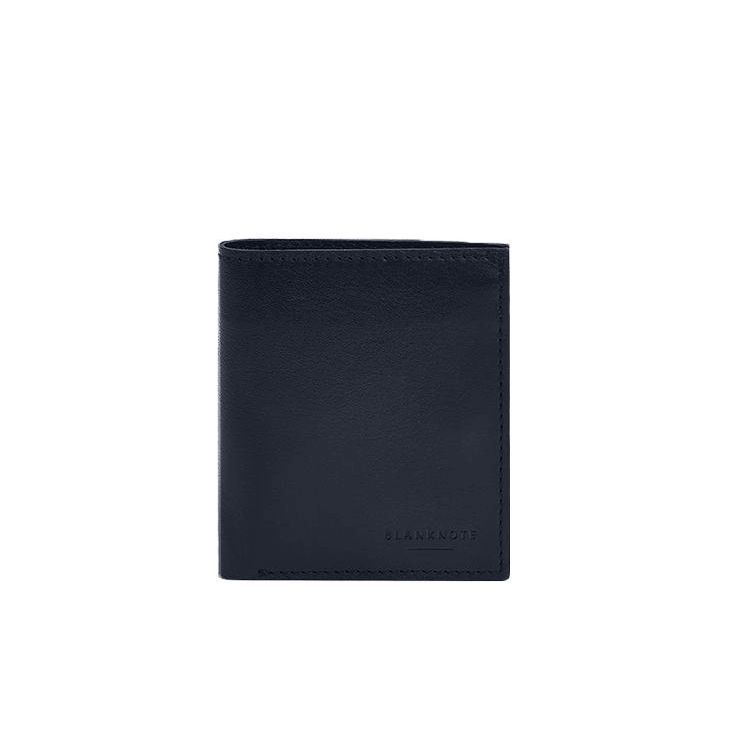 Шкіряне портмоне на кнопці Brut синій краст BN-PM-15-navy-blue фото