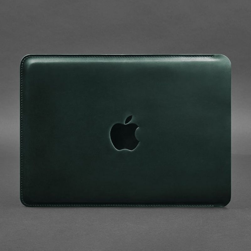 Кожаный чехол для MacBook 14 дюйм Зеленый Crazy Horse BN-GC-19-iz фото