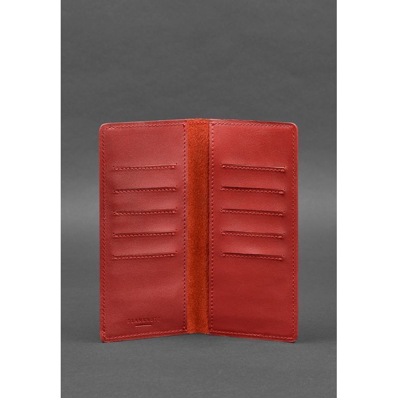 Шкіряне портмоне-купюрник 11.0 червоне Краст BN-PM-11-red фото