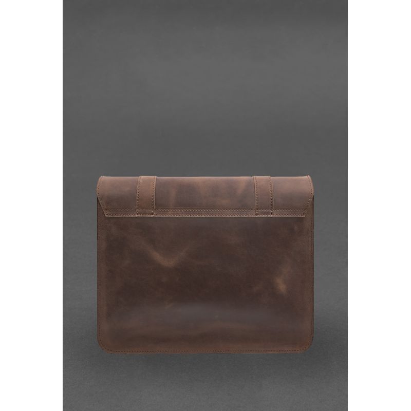 Шкіряна сумка-портфель Classic темно-коричневий Crazy Horse з ефектом Pull Up BN-BAG-55-o фото