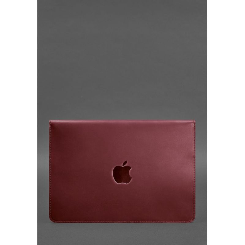 Кожаный чехол-конверт на магнитах для MacBook 13 Бордовый Crazy Horse BN-GC-9-vin-kr фото