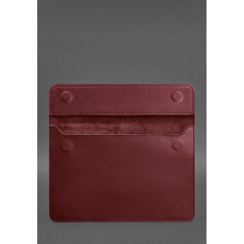 Кожаный чехол-конверт на магнитах для MacBook 13 Бордовый Crazy Horse BN-GC-9-vin-kr фото