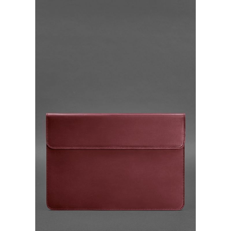 Кожаный чехол-конверт на магнитах для MacBook 13 Бордовый Crazy Horse BN-GC-9-vin-kr фото
