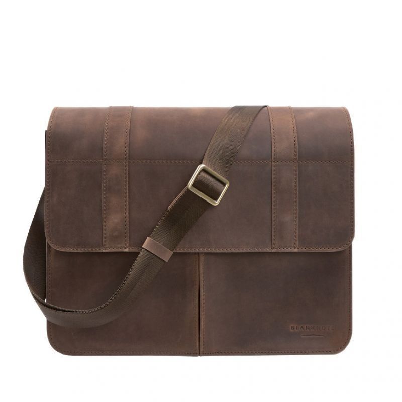 Шкіряна сумка-портфель Classic темно-коричневий Crazy Horse з ефектом Pull Up BN-BAG-55-o фото