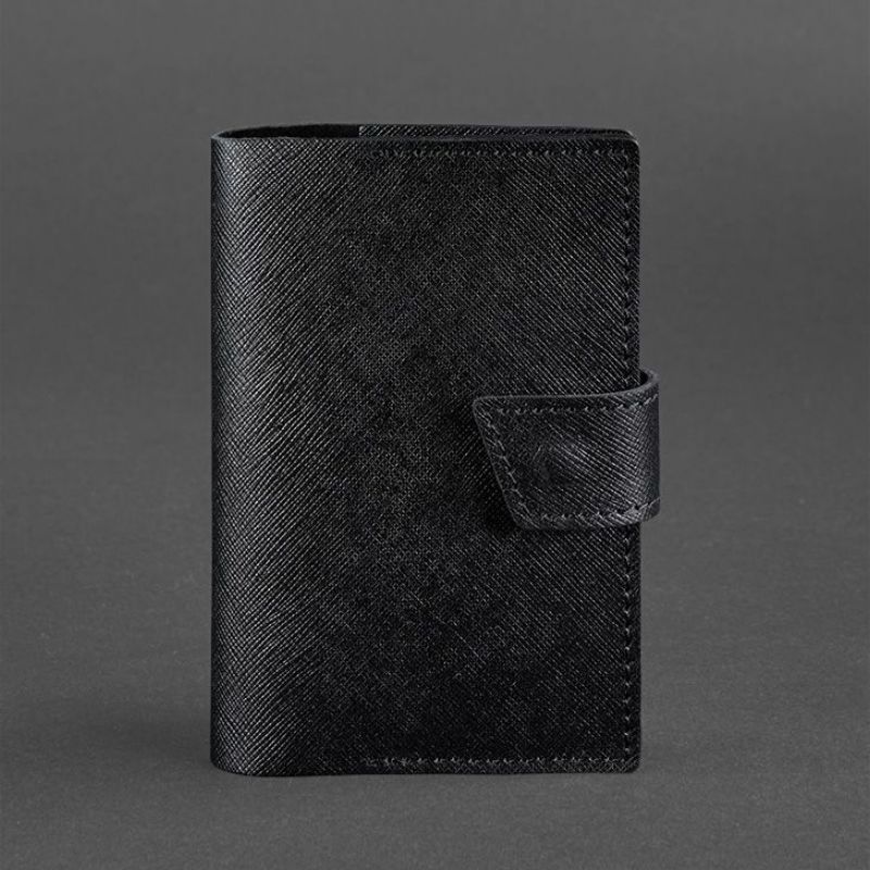 Шкіряна обкладинка для паспорта 4.0 чорна Blackwood BN-OP-4-blackwood фото