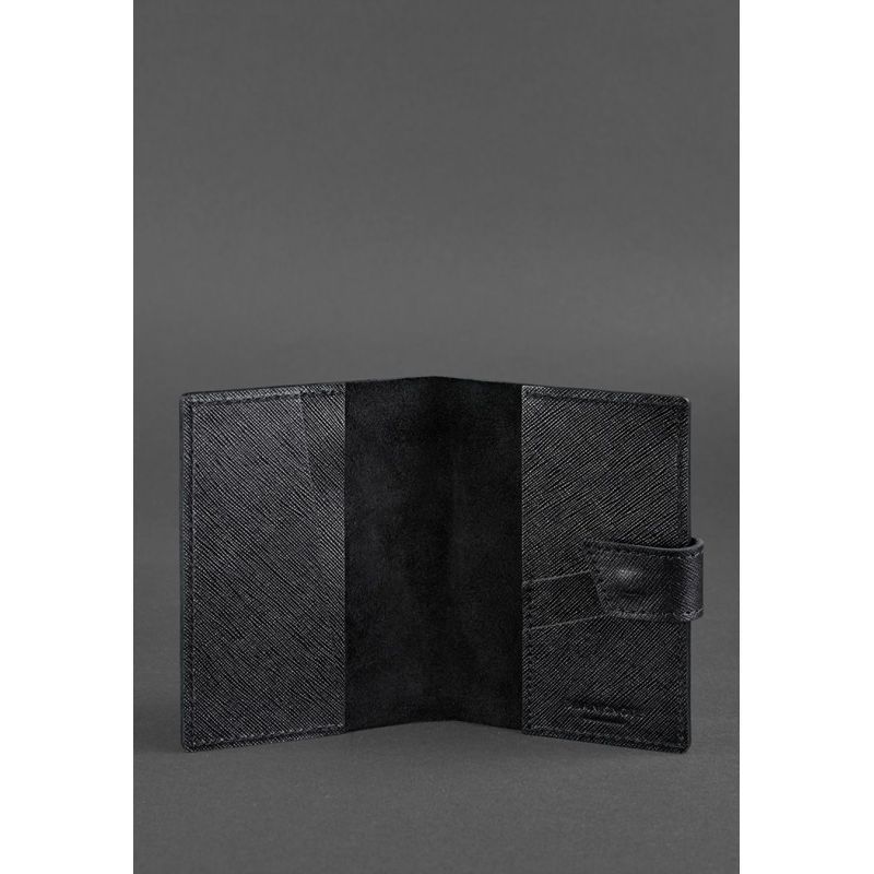 Шкіряна обкладинка для паспорта 4.0 чорна Blackwood BN-OP-4-blackwood фото